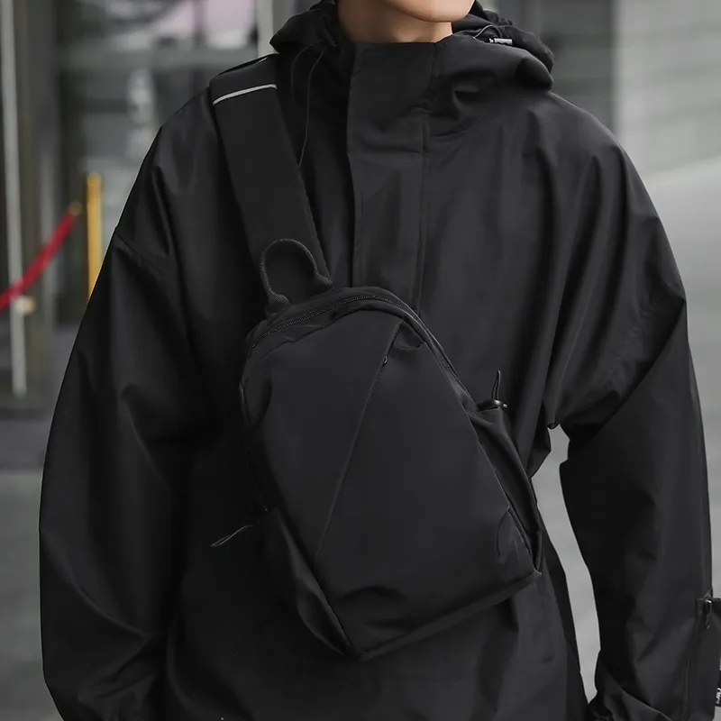DCLOUD Polyester Crossbody Bag Regular Men's Black-5