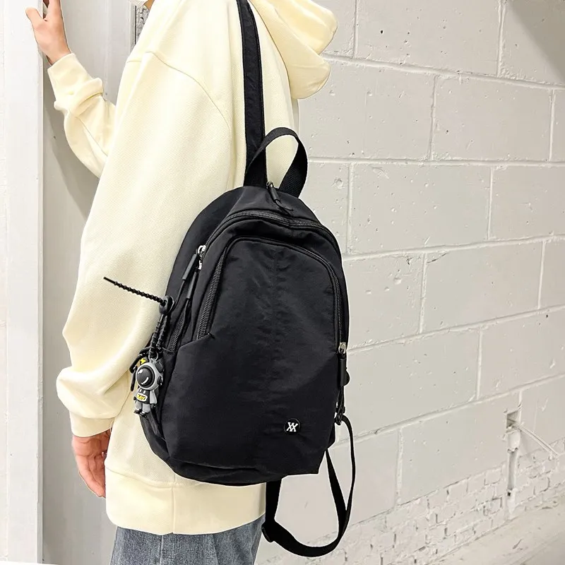 DCLOUD Nylon Backpack Unisex Egg Yolk Flowing Sand/Black/Ecru/Vanilla Cream-4
