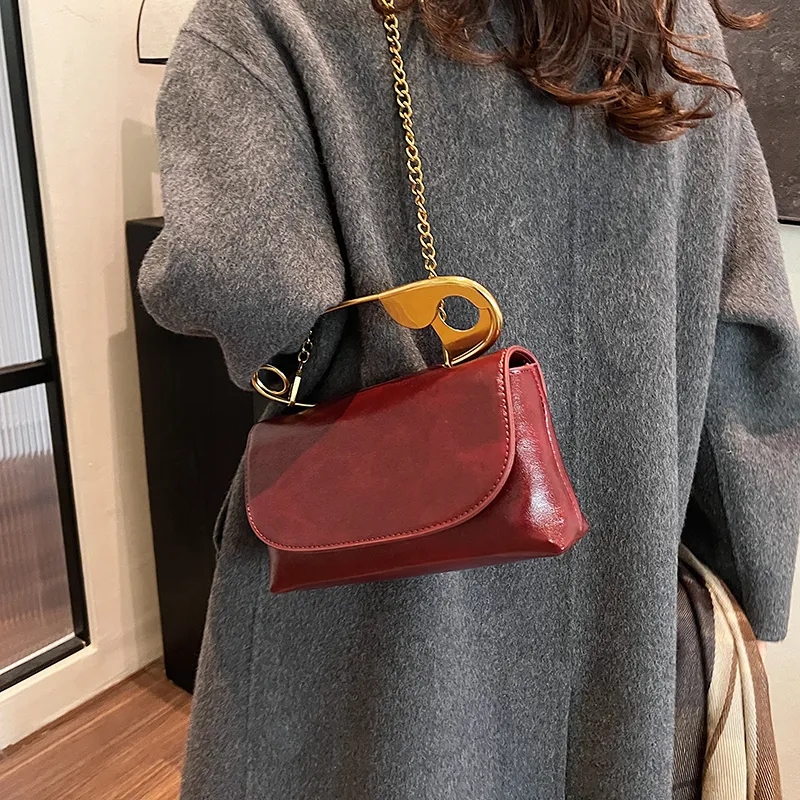 DCLOUD PU Shoulder Bag Crossbody Bag Handbag Regular Unisex Ecru Black/Brown/Burgundy-22