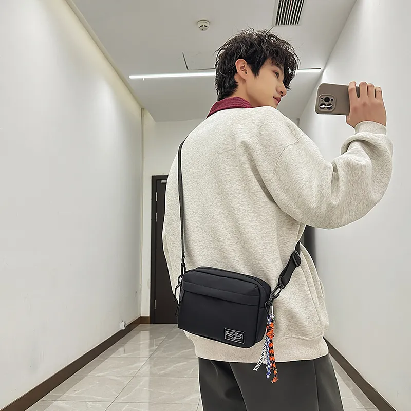 DCLOUD Nylon Backpack, Shoulder Bag, Crossbody Bag Regular Unisex White/Black/Yellow/Orange/Red-10