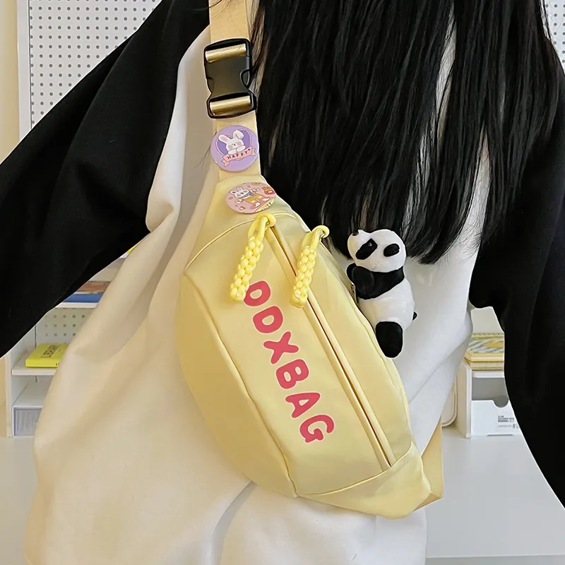 DCLOUD Nylon Backpack, Crossbody Bag, Sling Bag Regular Unisex White/Black/Pink/Yellow/Green-15