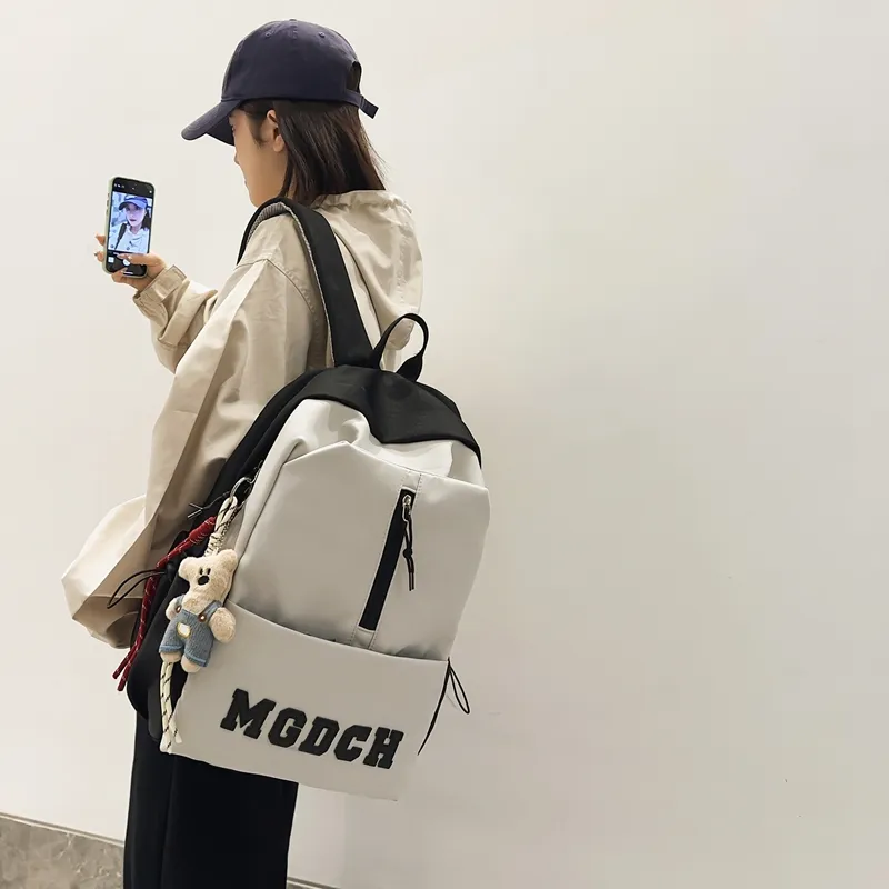 DCLOUD Nylon Backpack Unisex Black/Red/Blue/Khaki-2