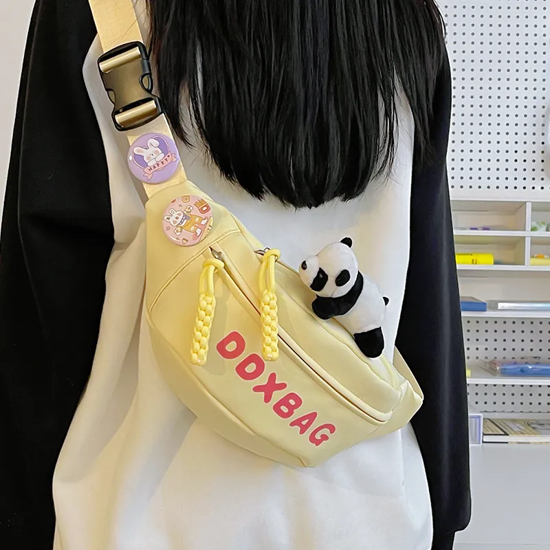 DCLOUD Nylon Backpack, Crossbody Bag, Sling Bag Regular Unisex White/Black/Pink/Yellow/Green-17