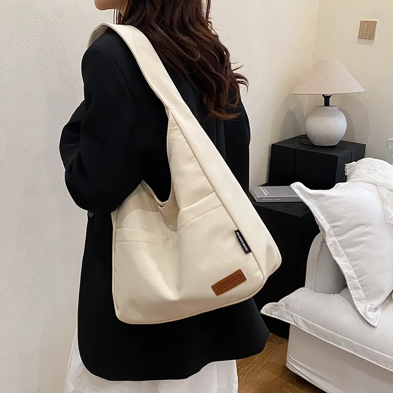 DCLOUD Canvas Bag Tote Shoulder Bag Unisex Multicolor-1