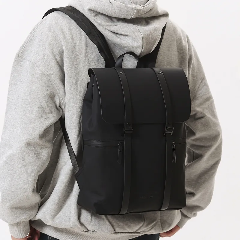 DCLOUD PU Backpack Regular Unisex Black/Gray-2