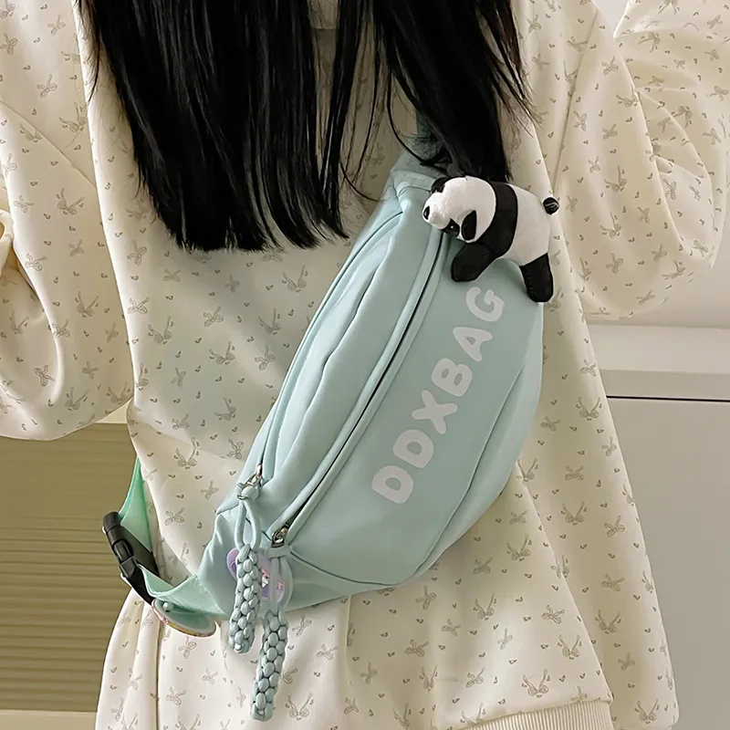 DCLOUD Nylon Backpack, Crossbody Bag, Sling Bag Regular Unisex White/Black/Pink/Yellow/Green-21