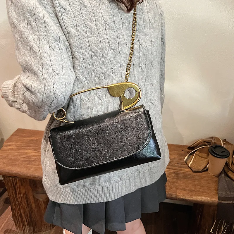 DCLOUD PU Shoulder Bag Crossbody Bag Handbag Regular Unisex Ecru Black/Brown/Burgundy-12