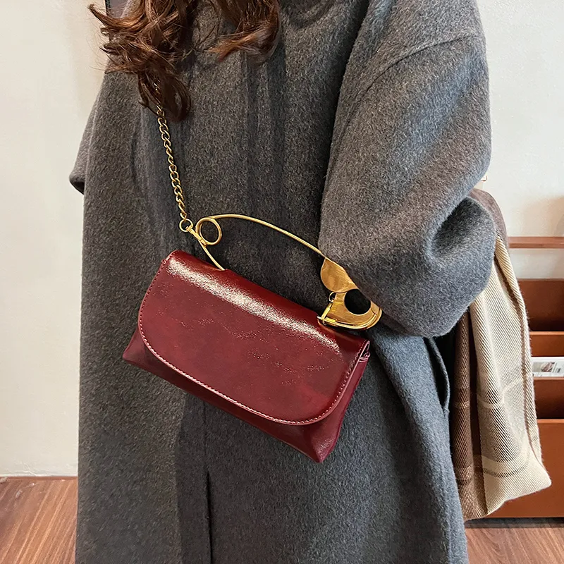DCLOUD PU Shoulder Bag Crossbody Bag Handbag Regular Unisex Ecru Black/Brown/Burgundy-24