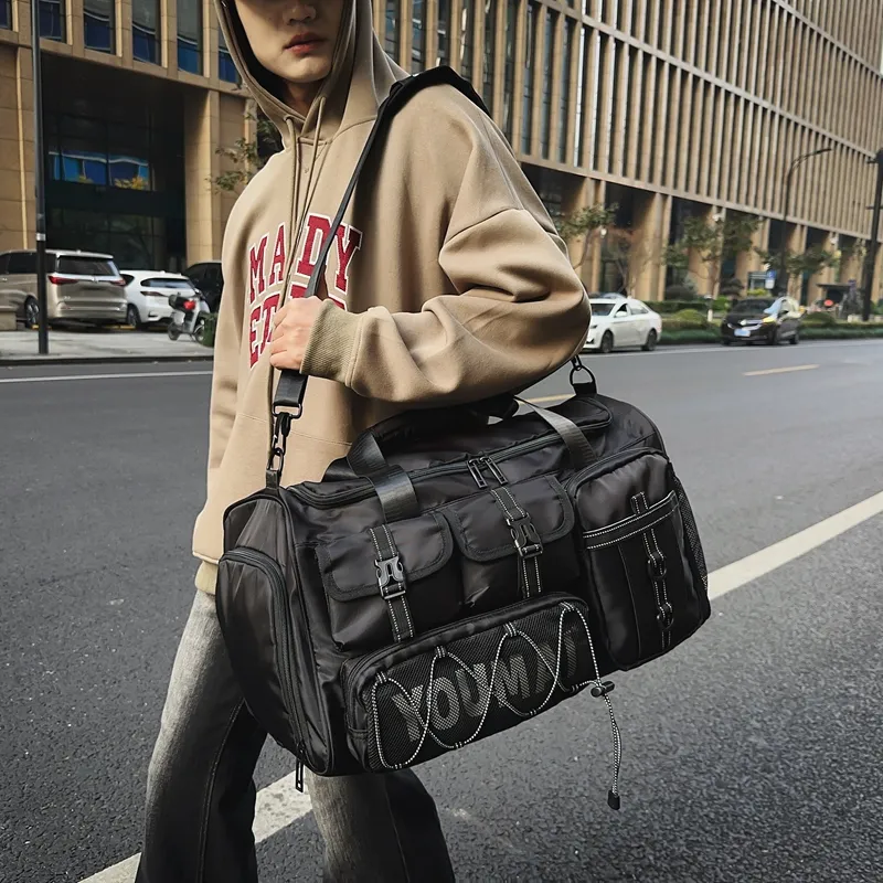 DCLOUD Nylon Backpack 30L Unisex Black Pink/Gray Red/Yellow/Army Green/Turquoise-1