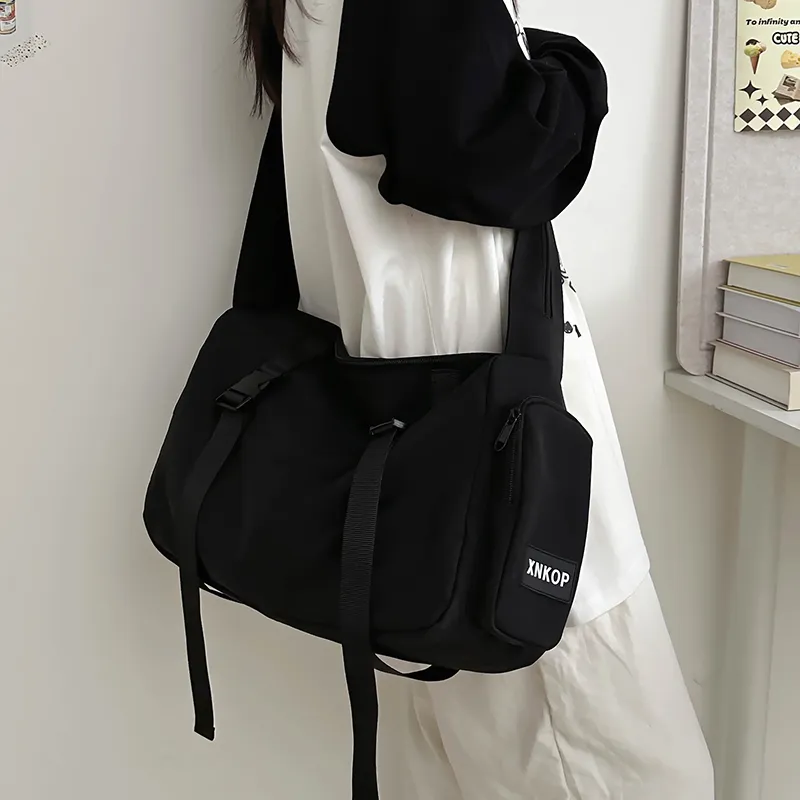 DCLOUD Nylon Crossbody Bag Unisex Blue/White/Black/Pink-12