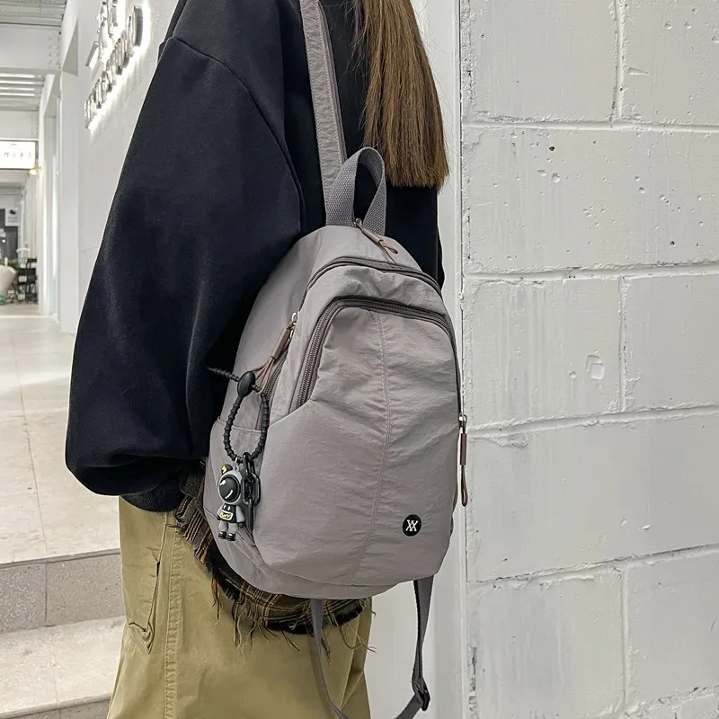 DCLOUD Nylon Backpack Unisex Egg Yolk Flowing Sand/Black/Ecru/Vanilla Cream-12