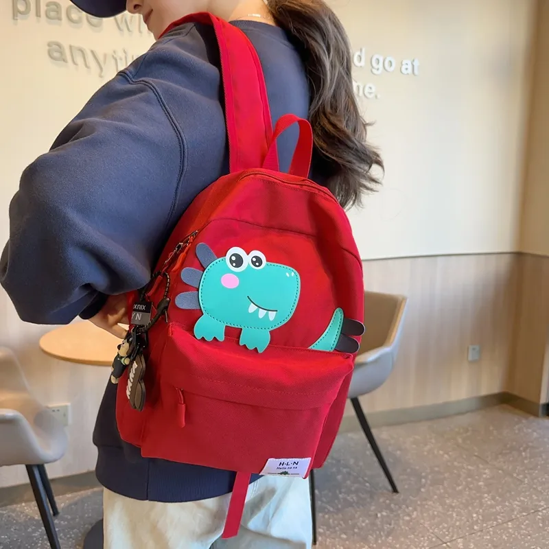 DCLOUD Nylon Backpack Regular Unisex Red/Black/Pink/Green/Khaki-2