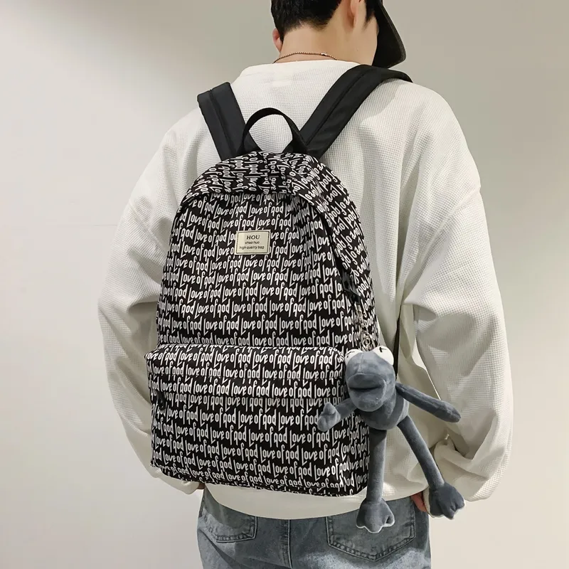 DCLOUD Nylon Backpack Regular Unisex Black-1