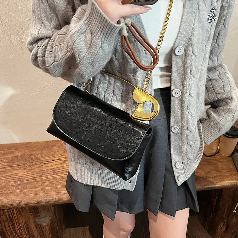 DCLOUD PU Shoulder Bag Crossbody Bag Handbag Regular Unisex Ecru Black/Brown/Burgundy-10