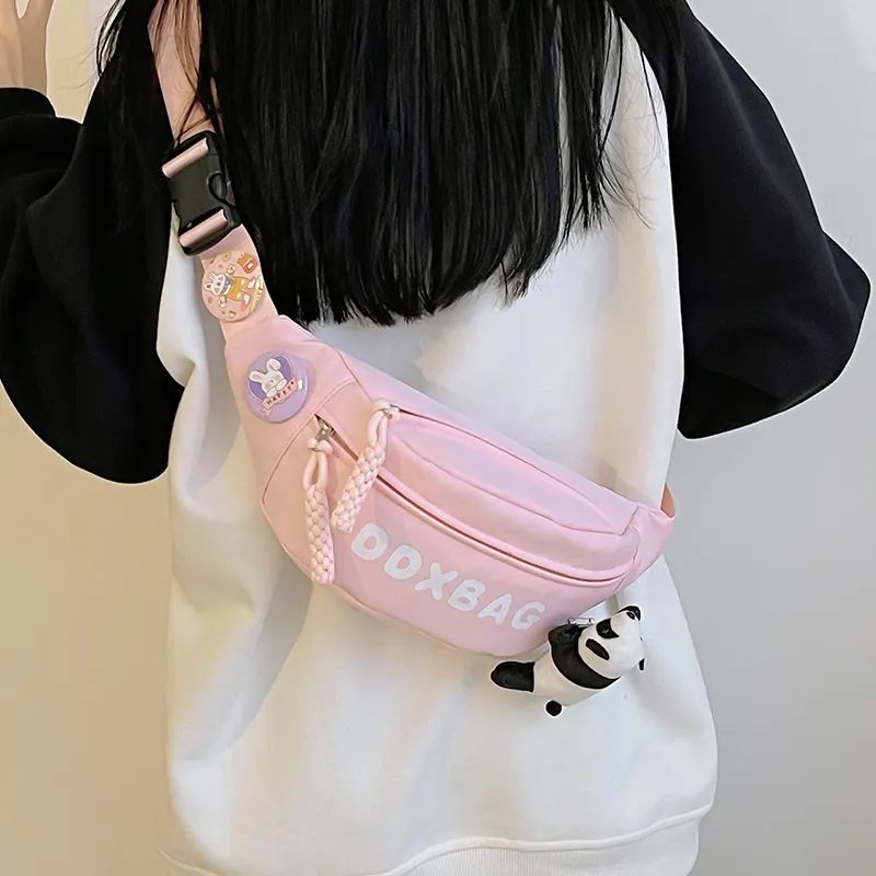 DCLOUD Nylon Backpack, Crossbody Bag, Sling Bag Regular Unisex White/Black/Pink/Yellow/Green-10