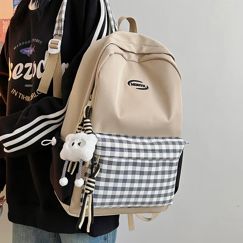 DCLOUD Nylon Backpack Regular Women's White/Yellow/Black/Khaki/Green-17