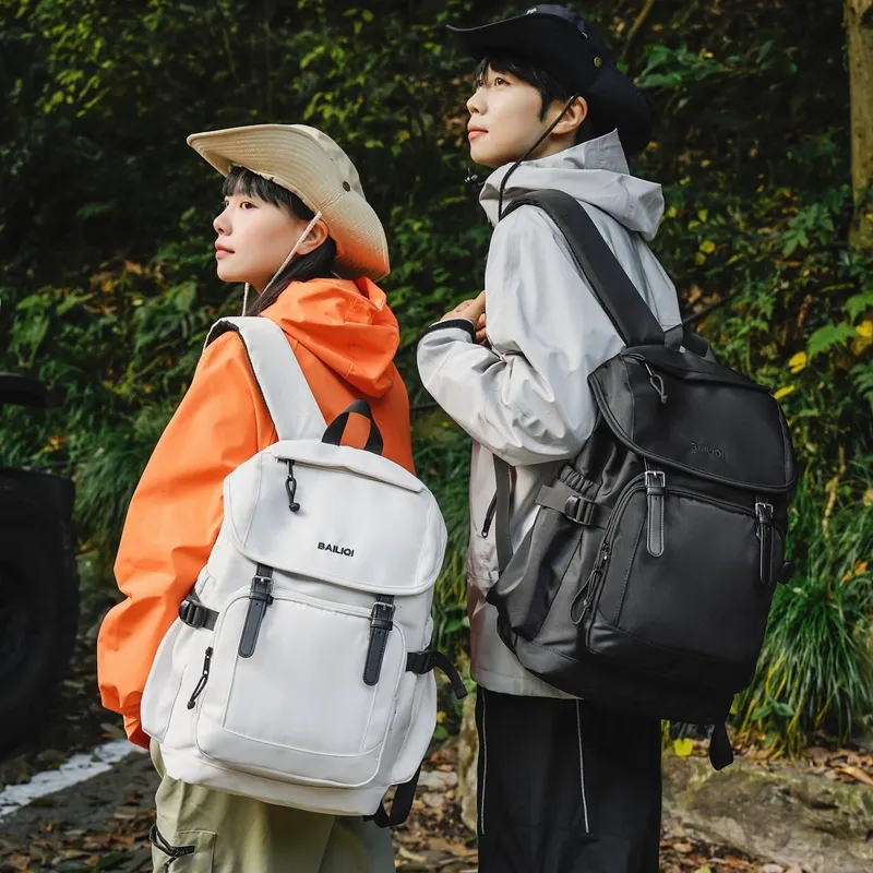 DCLOUD Nylon Backpack Large Size Unisex White/Black/Army Green/Light Green/Khaki-2