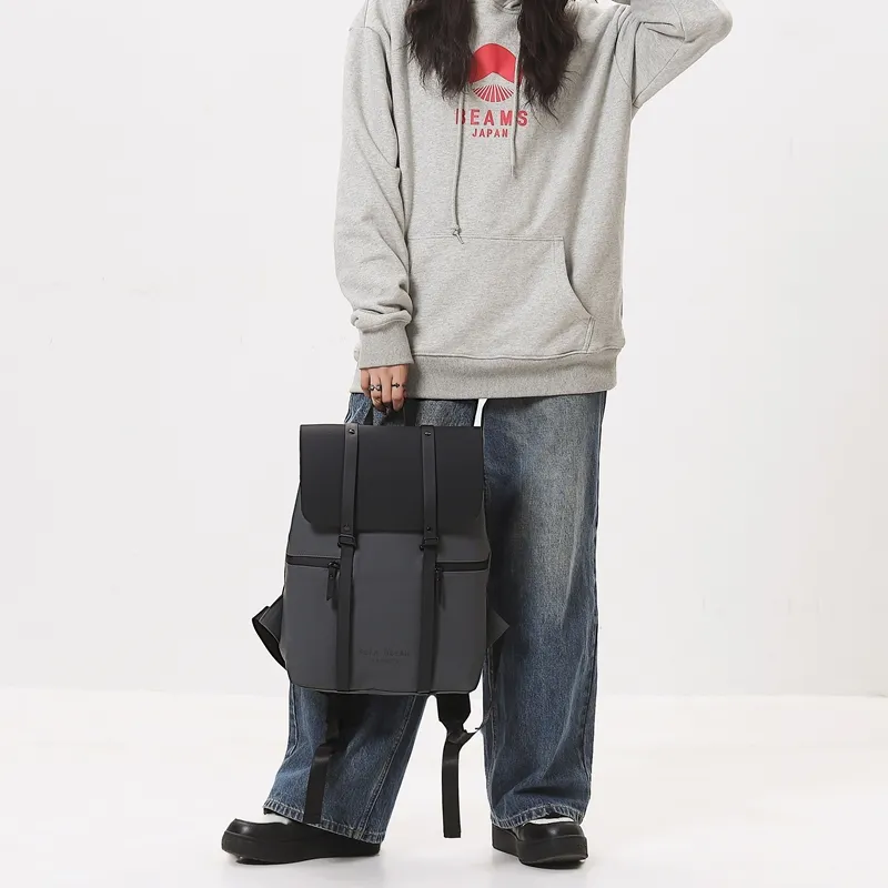DCLOUD PU Backpack Regular Unisex Black/Gray-7