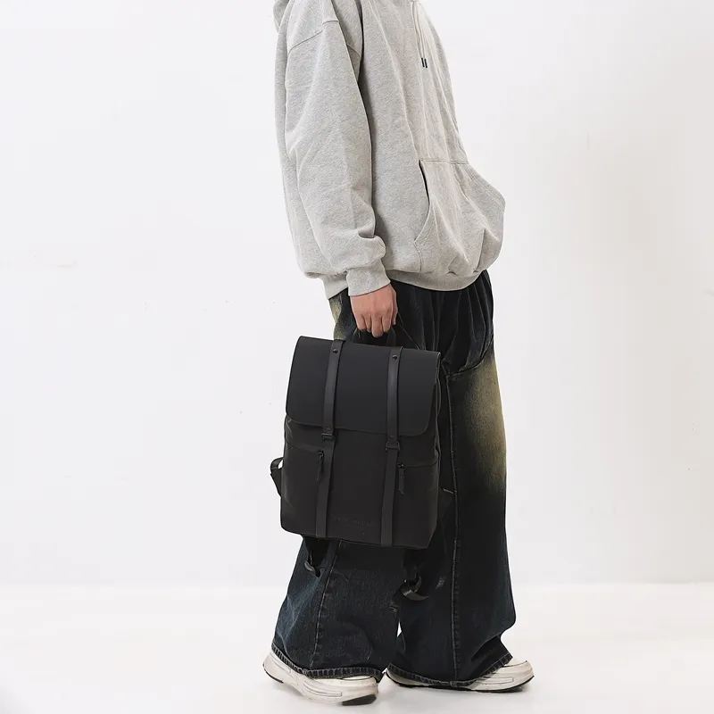 DCLOUD PU Backpack Regular Unisex Black/Gray-3