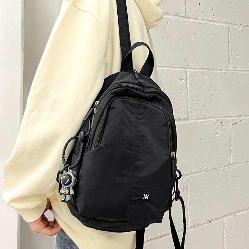 DCLOUD Nylon Backpack Unisex Egg Yolk Flowing Sand/Black/Ecru/Vanilla Cream-5