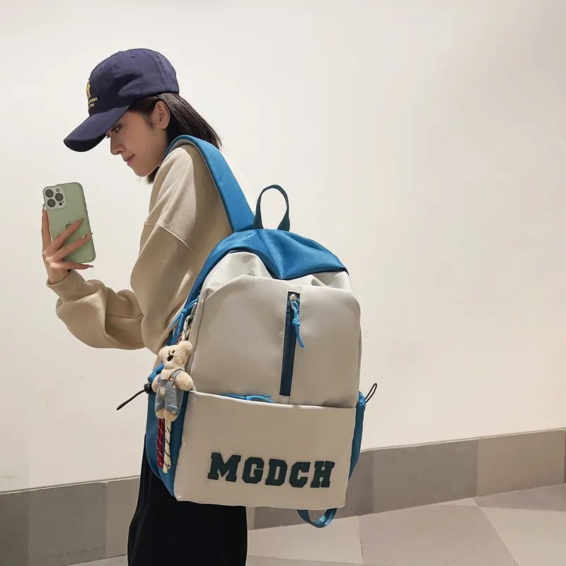 DCLOUD Nylon Backpack Unisex Black/Red/Blue/Khaki-13