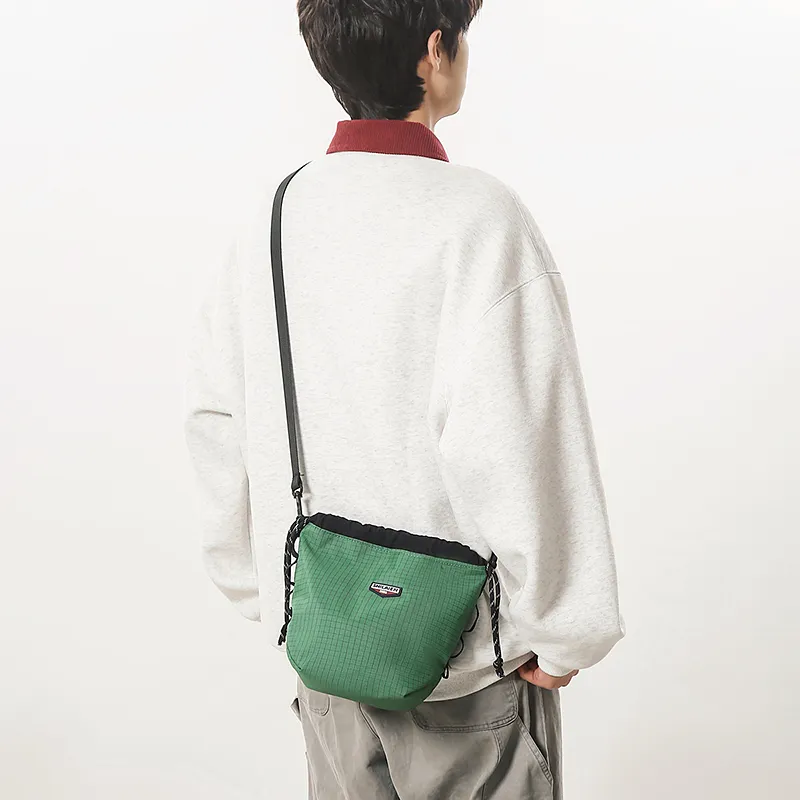 DCLOUD Nylon Crossbody Bag Regular Unisex Black/Khaki/Yellow/Red/Green-24