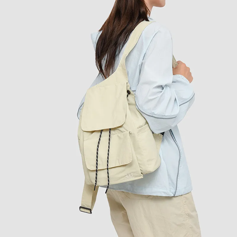 DCLOUD Oxford Backpack Trumpets Unisex Beige/Blue/Black-1
