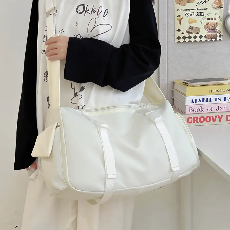 DCLOUD Nylon Crossbody Bag Unisex Blue/White/Black/Pink-8