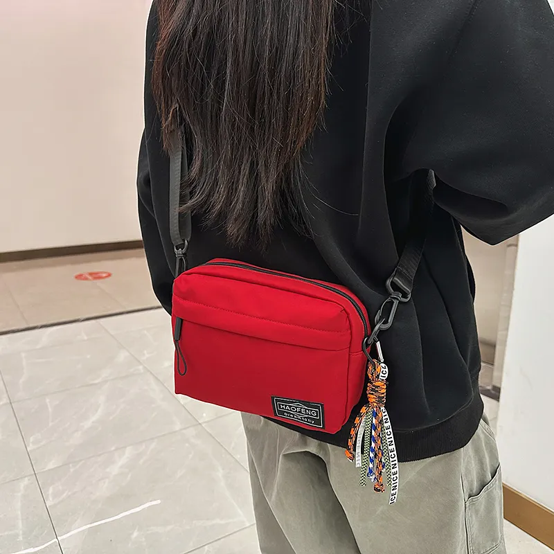 DCLOUD Nylon Backpack, Shoulder Bag, Crossbody Bag Regular Unisex White/Black/Yellow/Orange/Red-24