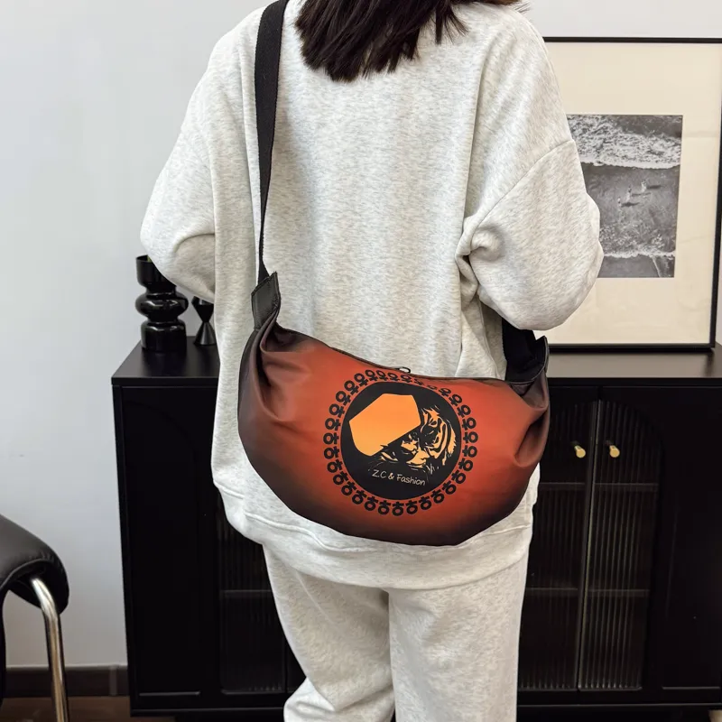 DCLOUD Fabric Shoulder Bag Crossbody Bag Unisex Black/Khaki/Red-13