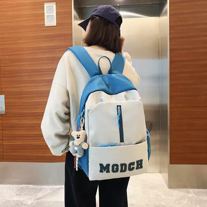 DCLOUD Nylon Backpack Unisex Black/Red/Blue/Khaki-16
