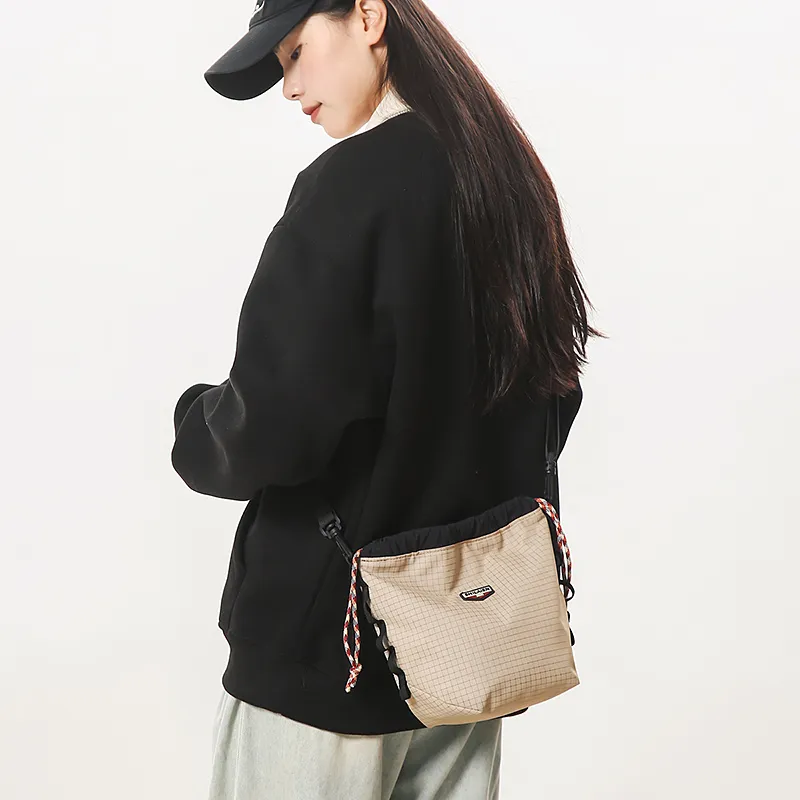 DCLOUD Nylon Crossbody Bag Regular Unisex Black/Khaki/Yellow/Red/Green-8