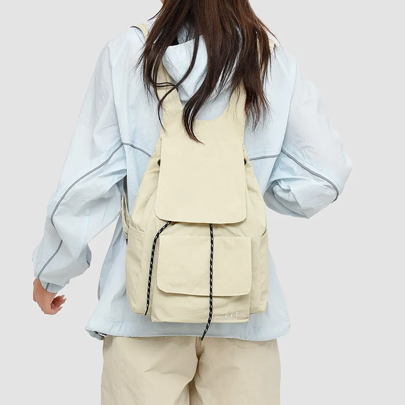 DCLOUD Oxford Backpack Trumpets Unisex Beige/Blue/Black-2