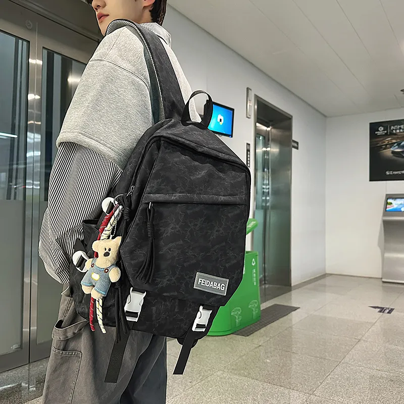 DCLOUD Nylon Backpack Unisex Multicolor-12