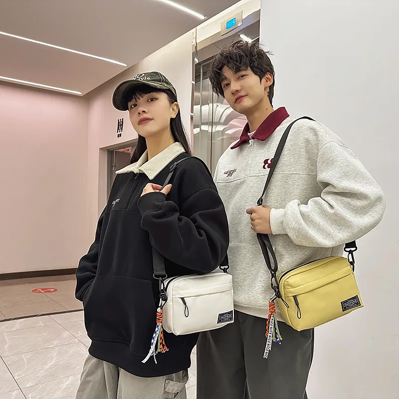 DCLOUD Nylon Backpack, Shoulder Bag, Crossbody Bag Regular Unisex White/Black/Yellow/Orange/Red-15