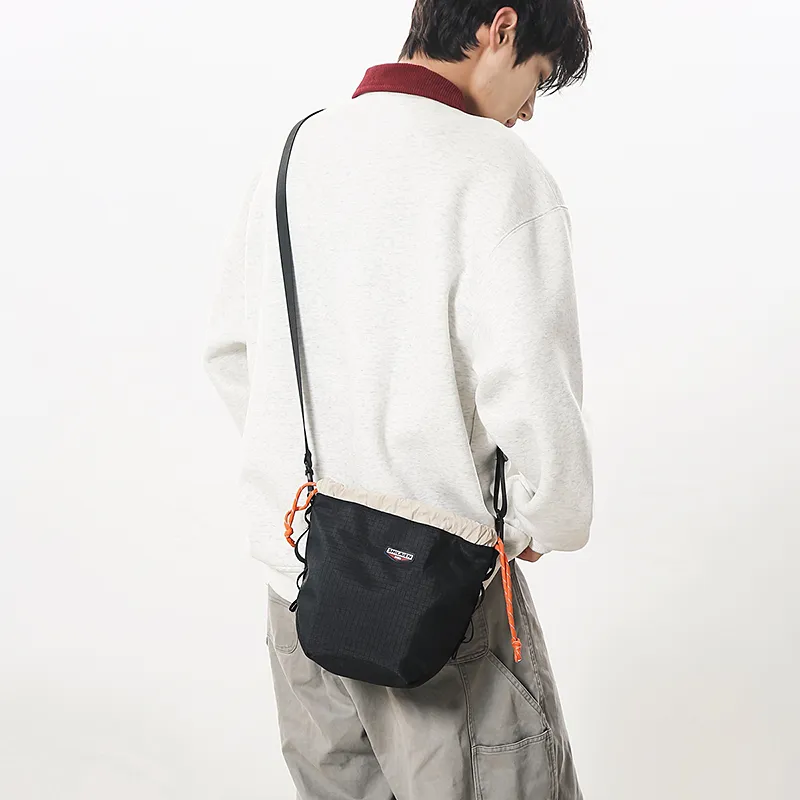 DCLOUD Nylon Crossbody Bag Regular Unisex Black/Khaki/Yellow/Red/Green-5