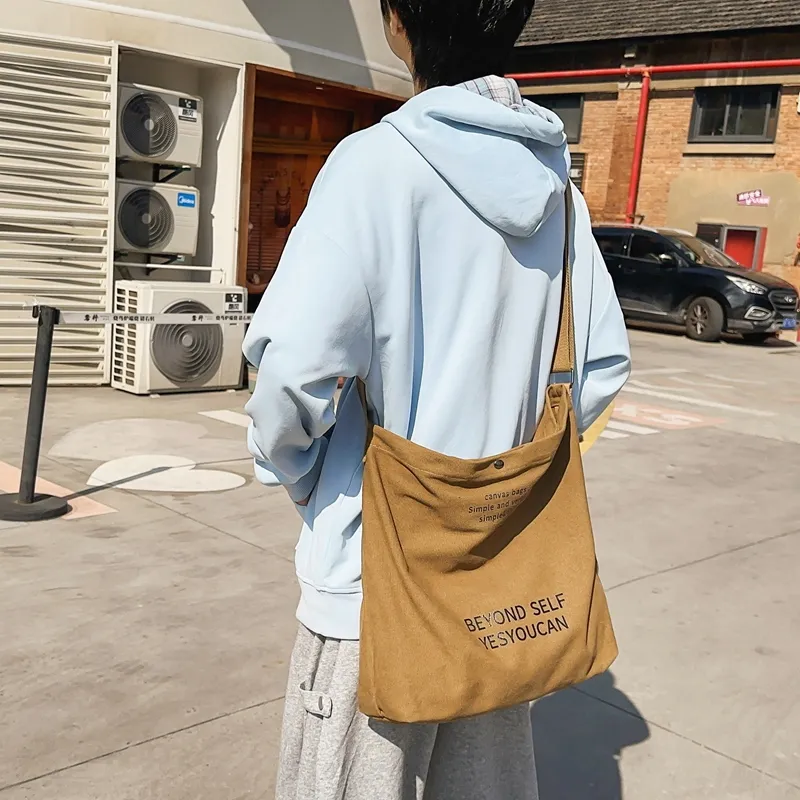 DCLOUD Canvas Handbag Regular Unisex Khaki/Black/Gray/Brown/Green-13