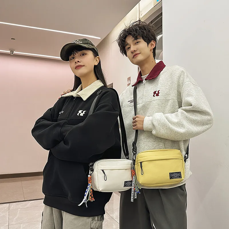 DCLOUD Nylon Backpack, Shoulder Bag, Crossbody Bag Regular Unisex White/Black/Yellow/Orange/Red-17