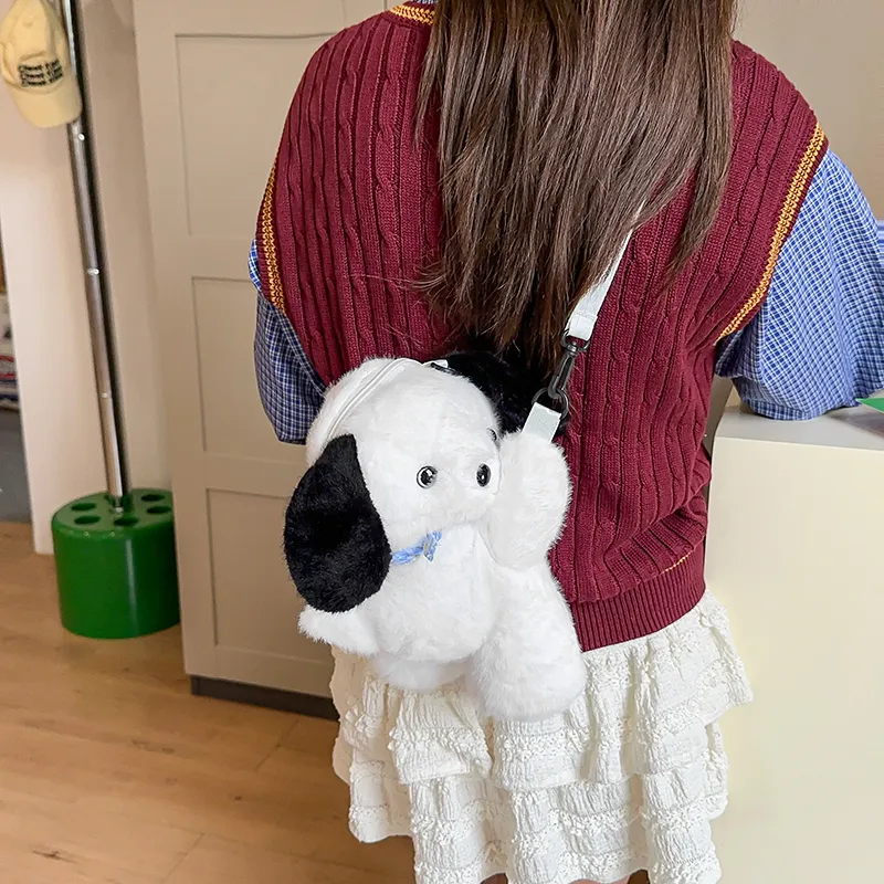 DCLOUD Plush Backpack Trumpets Women's Brown Bear/Khaki Bear/White Puppy/White Lamb-13