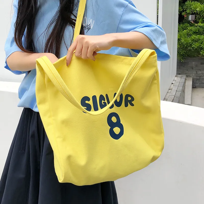 DCLOUD Canvas Tote Bag, Shopping Bag, Canvas Bag, Shoulder Bag Unisex Multicolor-16