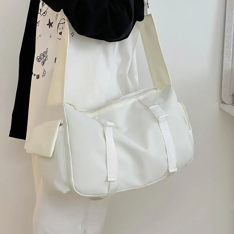 DCLOUD Nylon Crossbody Bag Unisex Blue/White/Black/Pink-7