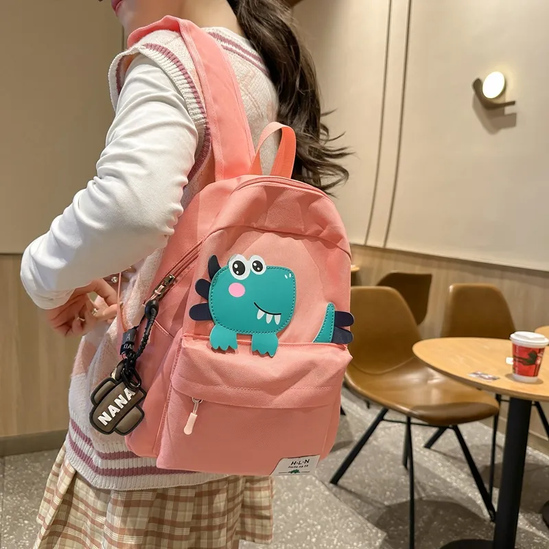 DCLOUD Nylon Backpack Regular Unisex Red/Black/Pink/Green/Khaki-6