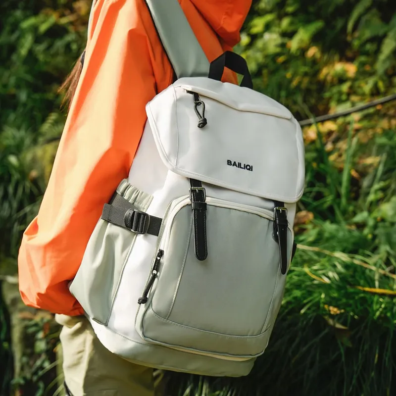DCLOUD Nylon Backpack Large Size Unisex White/Black/Army Green/Light Green/Khaki-21