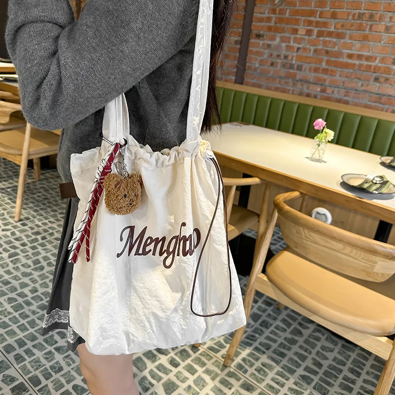 DCLOUD Nylon Tote Bag Shoulder Bag Women's Yellow/White/Gray/Black/Blue/Khaki/Red-7