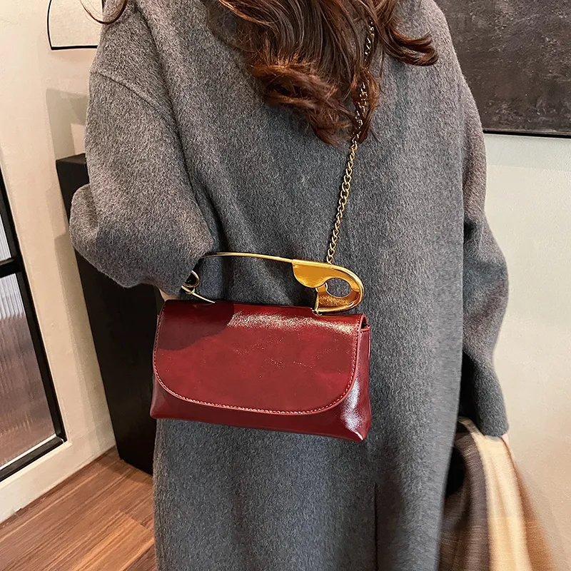 DCLOUD PU Shoulder Bag Crossbody Bag Handbag Regular Unisex Ecru Black/Brown/Burgundy-26
