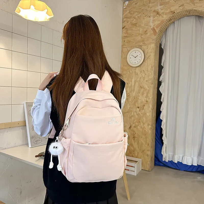 DCLOUD Nylon Backpack Unisex White/Black/Blue/Pink/Yellow/Khaki-15