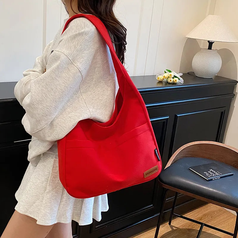 DCLOUD Canvas Bag Tote Shoulder Bag Unisex Multicolor-17