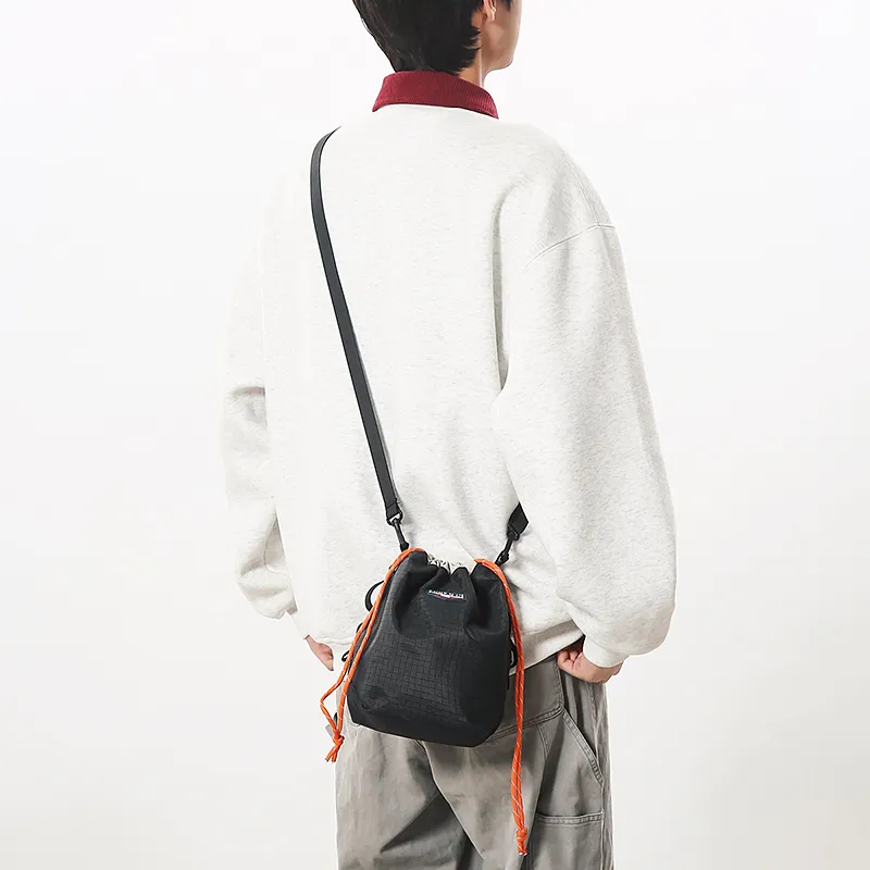 DCLOUD Nylon Crossbody Bag Regular Unisex Black/Khaki/Yellow/Red/Green-2