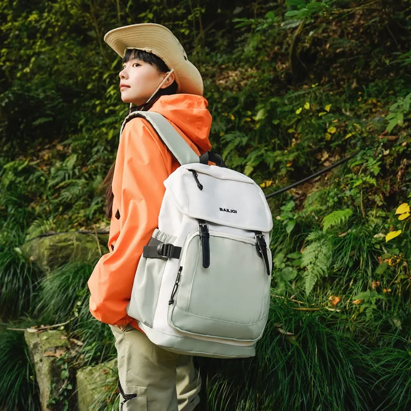 DCLOUD Nylon Backpack Large Size Unisex White/Black/Army Green/Light Green/Khaki-19