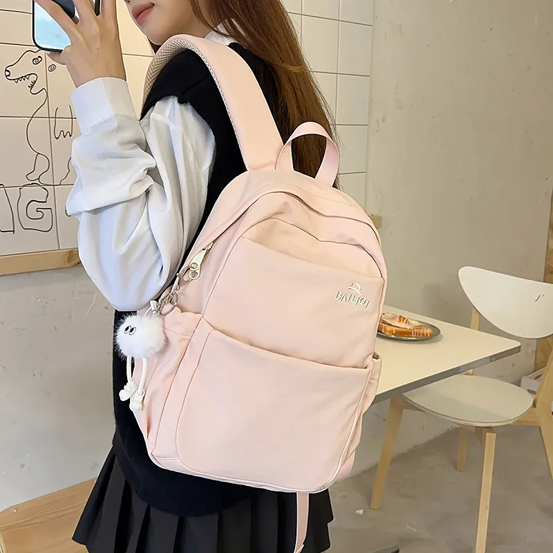 DCLOUD Nylon Backpack Unisex White/Black/Blue/Pink/Yellow/Khaki-14